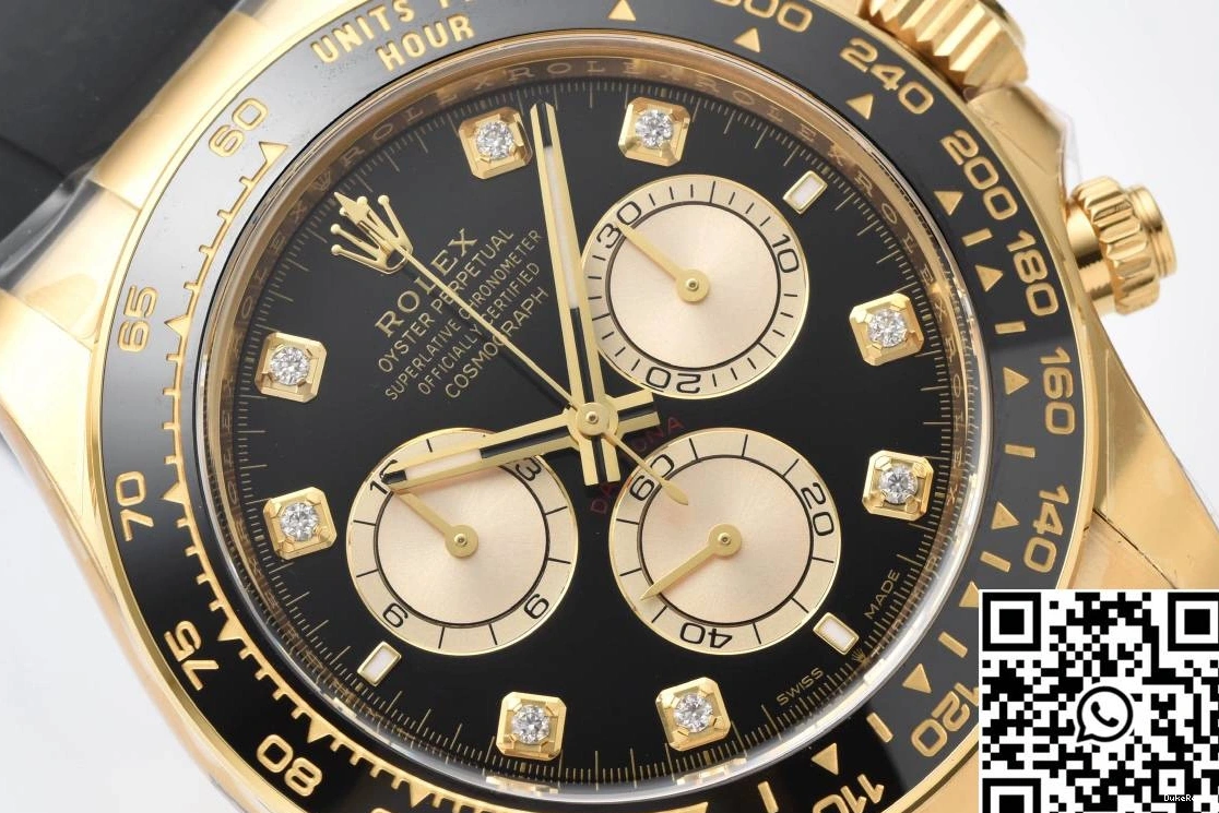 Rolex Hourmarker M126518 Diamond Cosmograph Factory Daytona Bezel Black Clean 0725